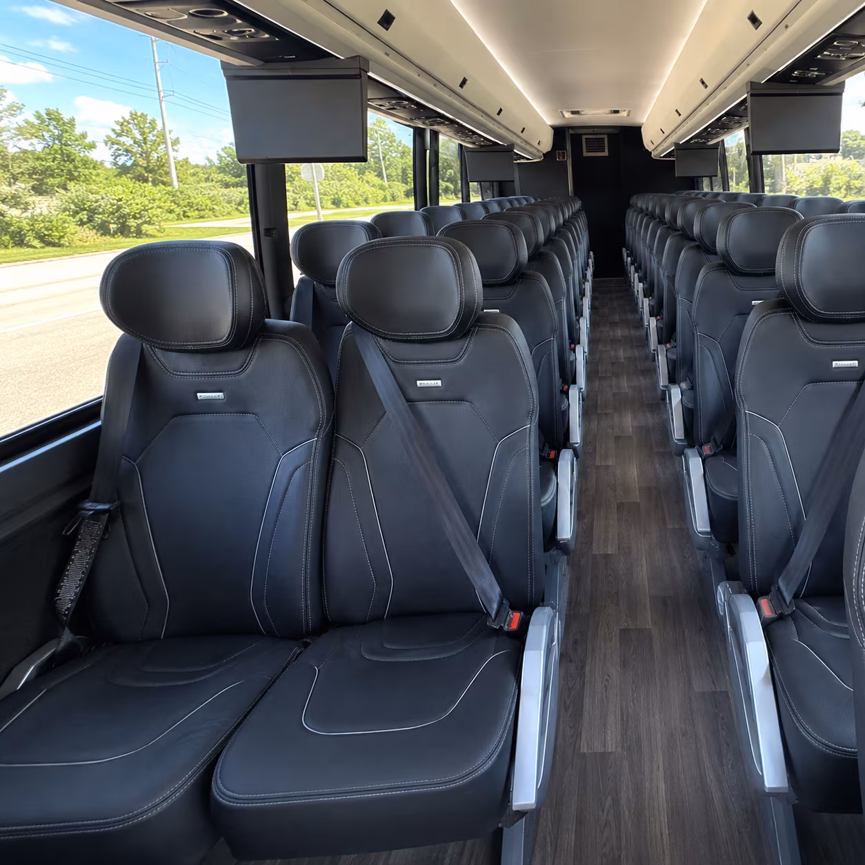 ventura 47 passenger charter bus inside